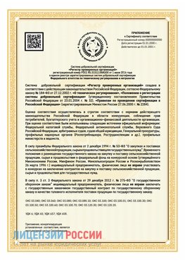 Приложение к сертификату для ИП Вихоревка Сертификат СТО 03.080.02033720.1-2020